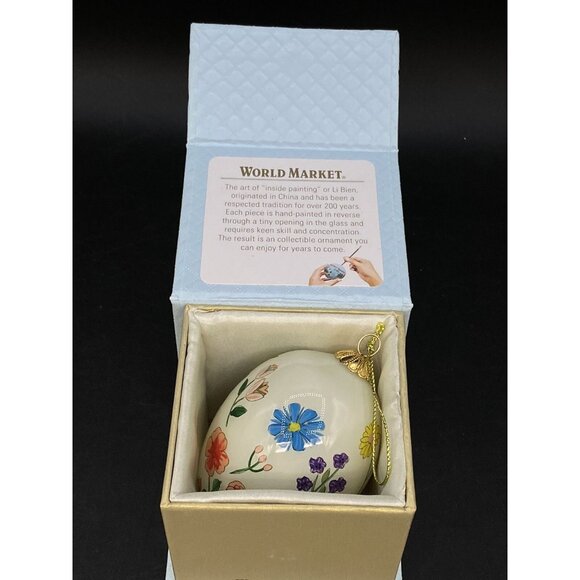 World Market Other - World Market Li Bien Glass Ornament Butterfly & Flowers